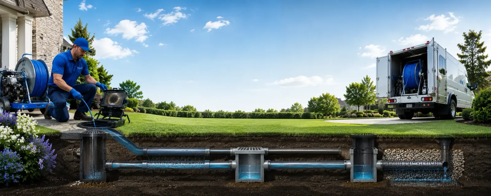 Outdoor drain cleaning information for Wharton, OH
